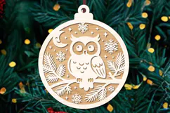 Christmas Snowman Ornament SVG Cut File Product Image 2