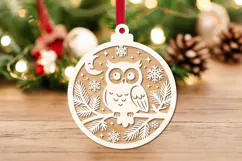 Christmas Snowman Ornament SVG Cut File Product Image 3