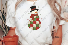Christmas Snowman Patchwork PNG Product Image 2