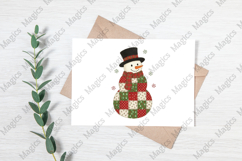 Christmas Snowman Patchwork PNG Product Image 3