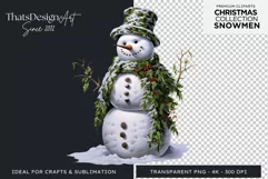 Christmas Snowman PNG Clipart for crafts & sublimation Product Image 1