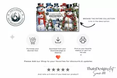Christmas Snowman PNG Clipart for crafts & sublimation Product Image 4