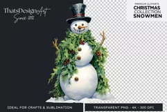 Christmas Snowman PNG Clipart for crafts & sublimation Product Image 1