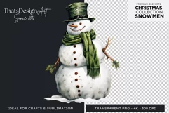 Christmas Snowman PNG Clipart for crafts & sublimation Product Image 1