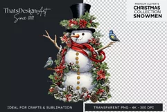 Christmas Snowman PNG Clipart for crafts & sublimation Product Image 1