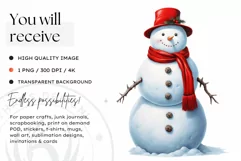 Christmas Snowman PNG Clipart for crafts & sublimation Product Image 2