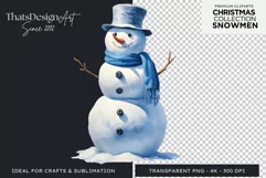 Christmas Snowman PNG Clipart for crafts & sublimation Product Image 1