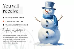 Christmas Snowman PNG Clipart for crafts & sublimation Product Image 2