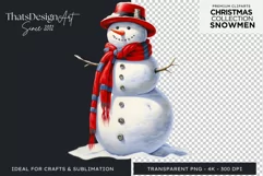 Christmas Snowman PNG Clipart for crafts & sublimation Product Image 1