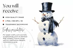 Christmas Snowman PNG Clipart for crafts & sublimation Product Image 2