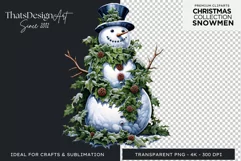 Christmas Snowman PNG Clipart for crafts & sublimation Product Image 1