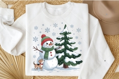 Christmas Snowman png,Funny Christmas Snowman with Dog Png Product Image 7