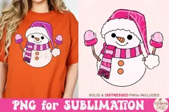 Christmas Snowman Santa Png, Cute Snowman Product Image 4