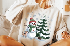 Christmas Snowman png,Funny Christmas Snowman with Dog Png Product Image 8