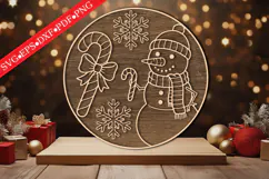 Christmas Stocking Gifts Ornament SVG Product Image 1