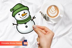 Christmas Snowman Sticker, Snowman Christmas Decoration Product Image 1