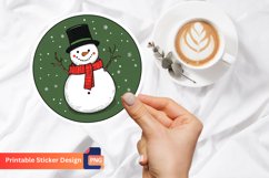 Christmas Snowman Sticker, Snowman Christmas Decoration Product Image 1