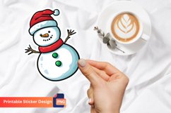 Christmas Snowman Sticker, Snowman Christmas Decoration Product Image 1