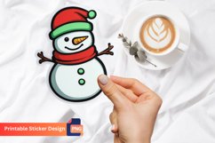 Christmas Snowman Sticker, Snowman Christmas Decoration Product Image 1