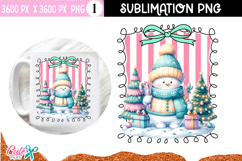 Christmas Snowman Sublimation Design