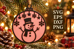 Christmas Snowman SVG Laser Cut Product Image 2