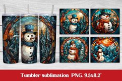 Christmas snowman sublimation tumbler design wrap 20 Oz, Christmas snowman tumbler wrap, Christmas stained glass tumbler, Christmas snowman sublimation.