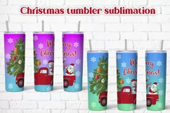 Christmas tumbler sublimation | Christmas snowman PNG Product Image 1