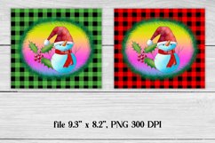 Christmas tumbler sublimation | Christmas snowman PNG Product Image 2