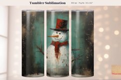 Christmas Snowman Tumbler Wrap Vintage Winter Tumbler Wrap