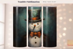 Christmas Snowman Tumbler Wrap Vintage Winter Tumbler Wrap