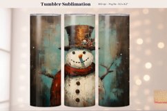 Christmas Snowman Tumbler Wrap Vintage Winter Tumbler Wrap