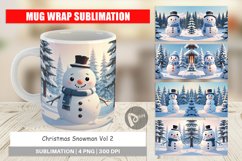 Mug Wrap Design Christmas Snowman Product Image 1