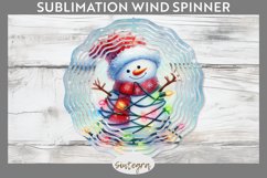 Christmas Snowman Entangled in Lights Wind Spinner Sublimati Product Image 1