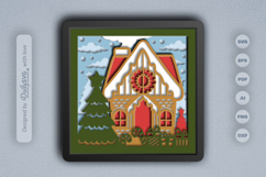 Christmas Snowy House Layered Papercut Product Image 2