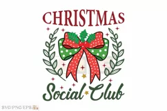 Christmas Social Club SVG T-shirt Design Product Image 1