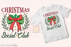 Christmas Social Club SVG T-shirt Design Product Image 2