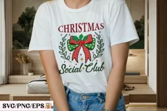 Christmas Social Club SVG T-shirt Design Product Image 3