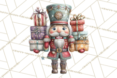 Nutcracker Clipart PNG, Classic Red Green Gold Holiday Product Image 3