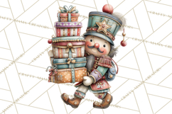 Nutcracker Clipart PNG, Classic Red Green Gold Holiday Product Image 2