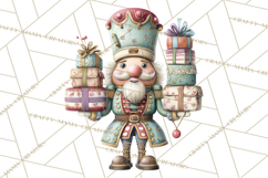 Nutcracker Clipart PNG, Classic Red Green Gold Holiday Product Image 4