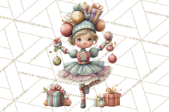 Nutcracker Clipart PNG, Classic Red Green Gold Holiday Product Image 2