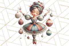 Nutcracker Clipart PNG, Classic Red Green Gold Holiday Product Image 3