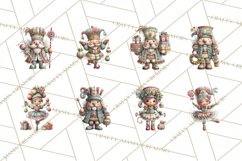 Nutcracker Clipart PNG, Classic Red Green Gold Holiday Product Image 3