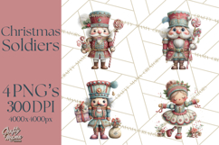 Nutcracker Clipart PNG, Classic Red Green Gold Holiday Product Image 1