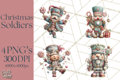 Nutcracker Clipart PNG, Classic Red Green Gold Holiday Product Image 1