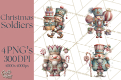Nutcracker Clipart PNG, Classic Red Green Gold Holiday Product Image 1