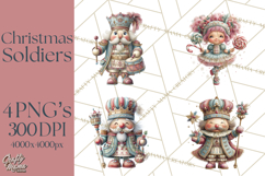 Nutcracker Clipart PNG, Classic Red Green Gold Holiday Product Image 1