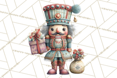 Nutcracker Clipart PNG, Classic Red Green Gold Holiday Product Image 3