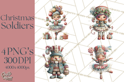 Nutcracker Clipart PNG, Classic Red Green Gold Holiday Product Image 1