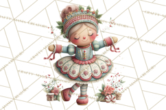 Nutcracker Clipart PNG, Classic Red Green Gold Holiday Product Image 5